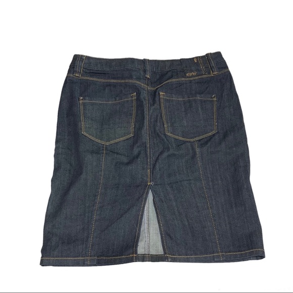 Esprit Dark Blue Washed Denim 94107 Skirt Size 6 - Picture 3 of 15